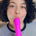 amateur pornstar fiestry sucking on dildo