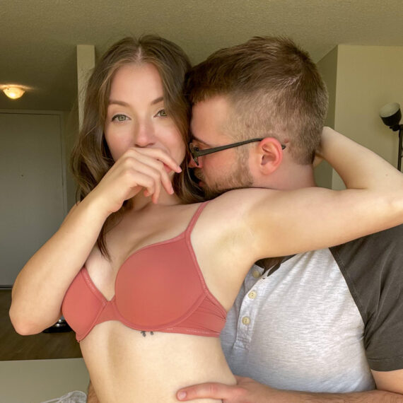Amateur pornstar couple AnnaPlusOne Anna and Ben in lingerie