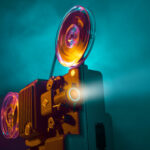 mood lighting of content creation film camera