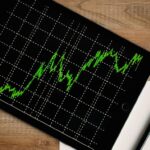 Analytics chart with numbers increasing.