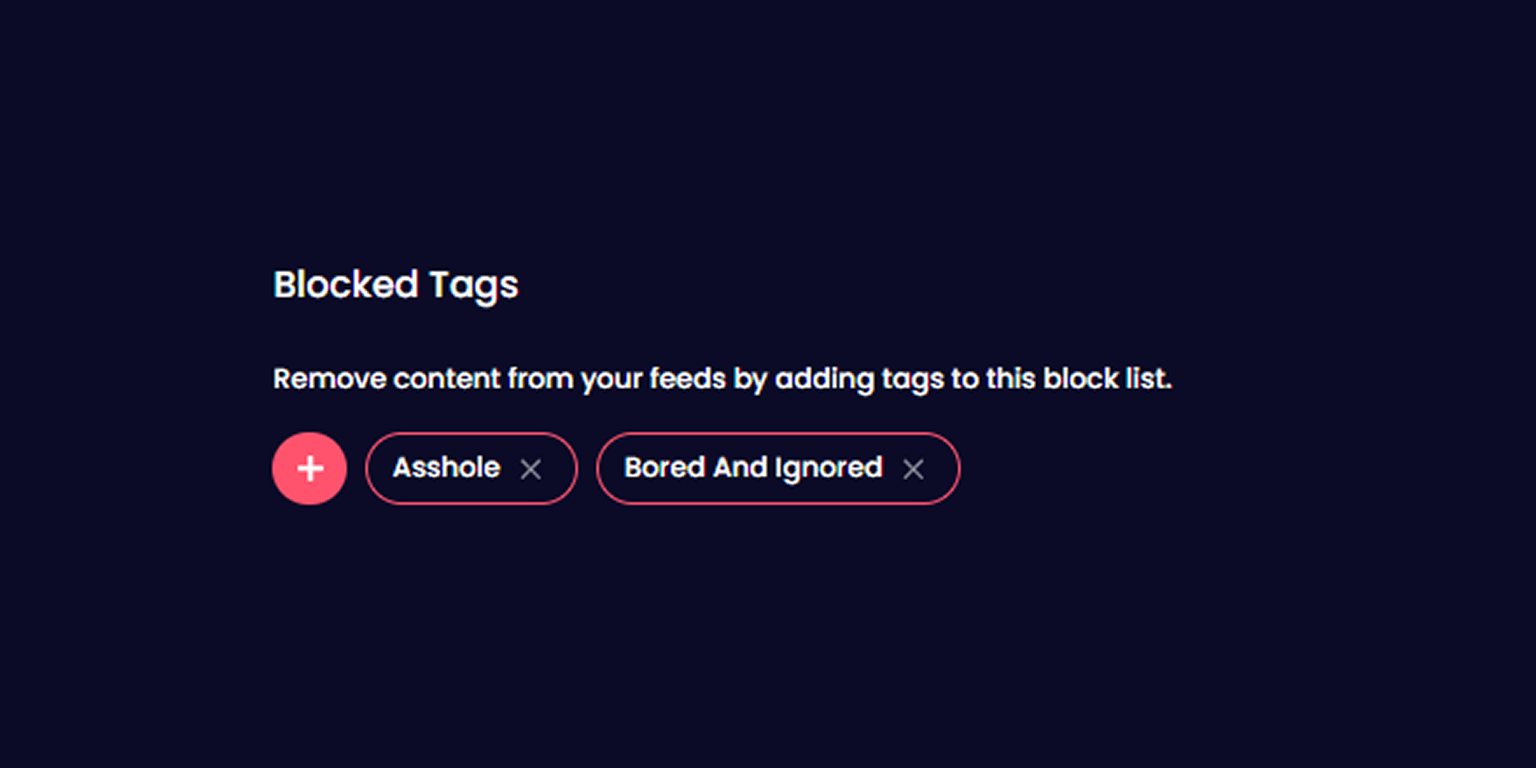 blocked tags screenshot